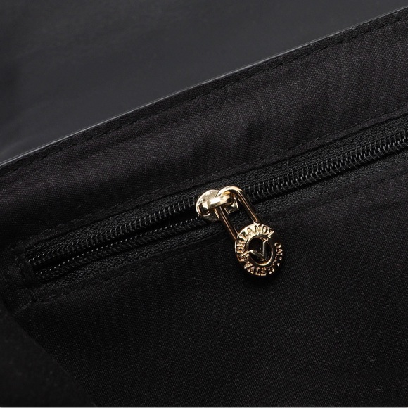 Valentino Orlandi NWT Black Quilted Crossbody Bag with Gold Studs